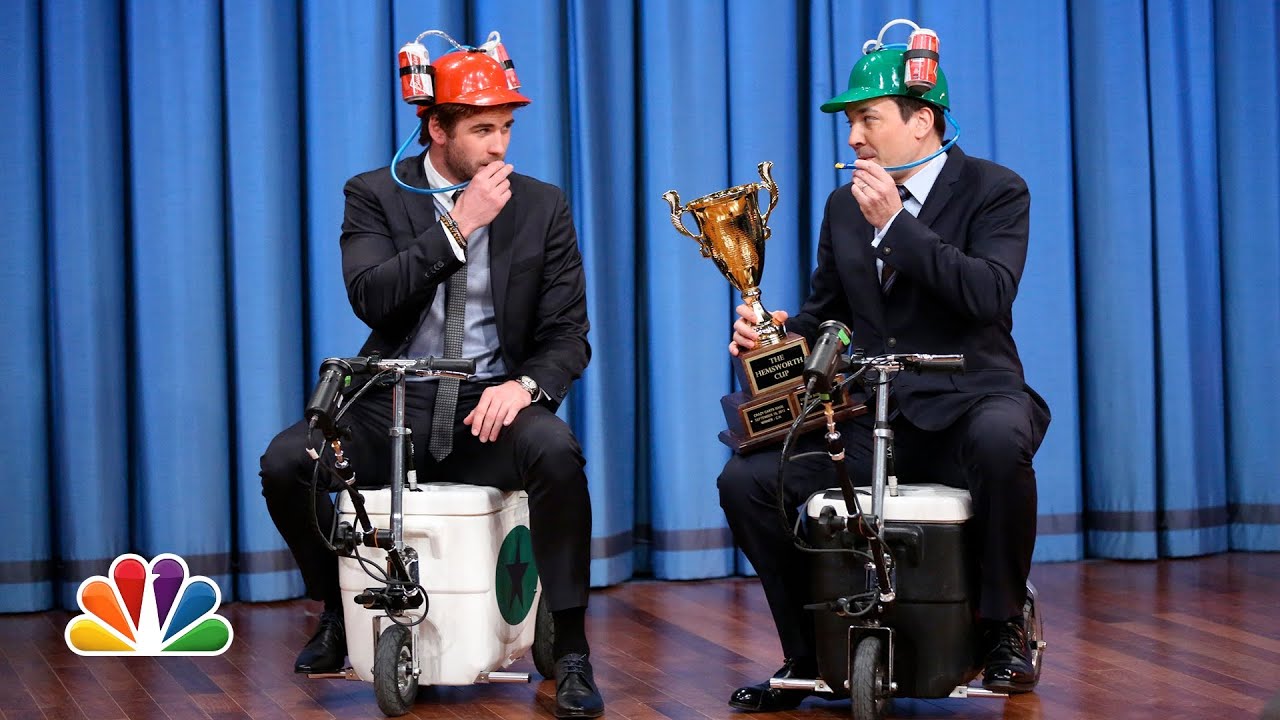 Cooler Scooter Race with Liam Hemsworth (Late Night with Jimmy Fallon)