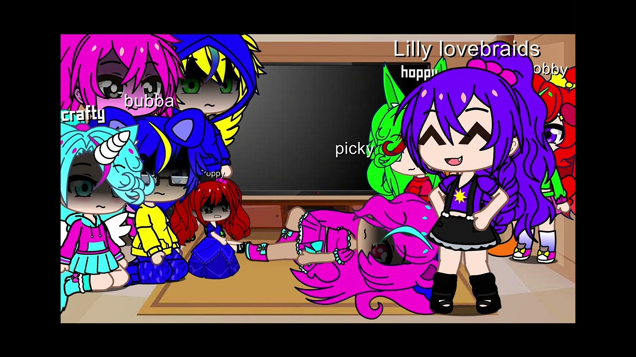 Smiling critters and others react to poppy playtime character5 trailer #poppy playtime #gacha 