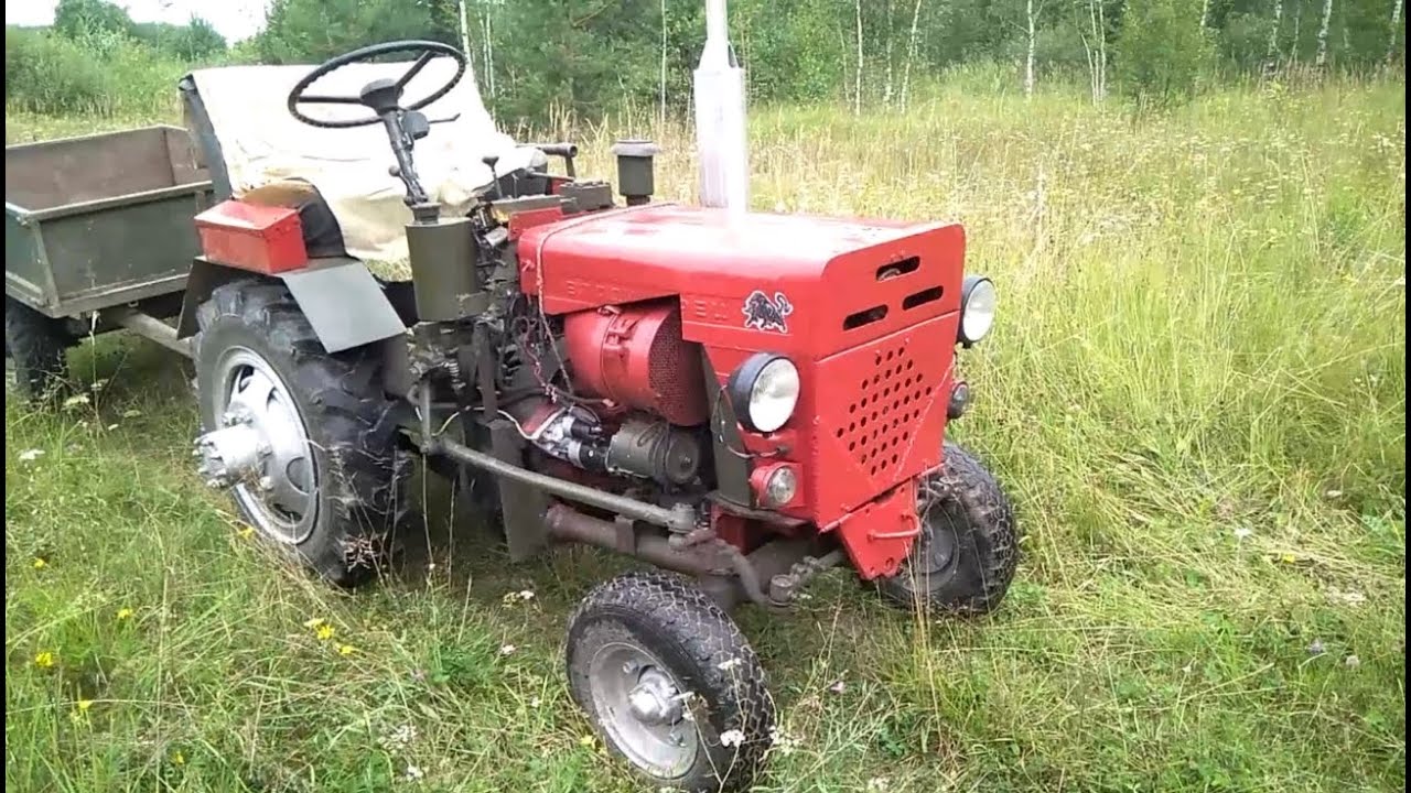 #самодельный_трактор  🚜 с дизелем Д 21 самодельный прицеп Homemade tractor​​​​​