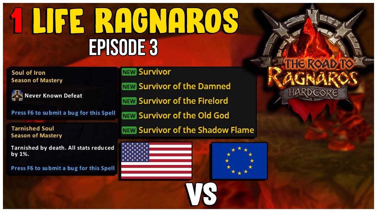 Official HARDCORE Buffs Achievements Titles & NA vs EU | Road To Ragnaros #3