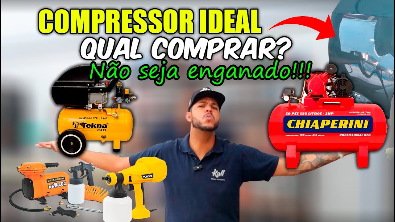 COMPRESSOR IDEAL, TUFÃO COMPRESSOR 24 LITROS OU PISTOLA ELETRICA - QUAL COMPRAR NÃO SEJA ENGANADO!