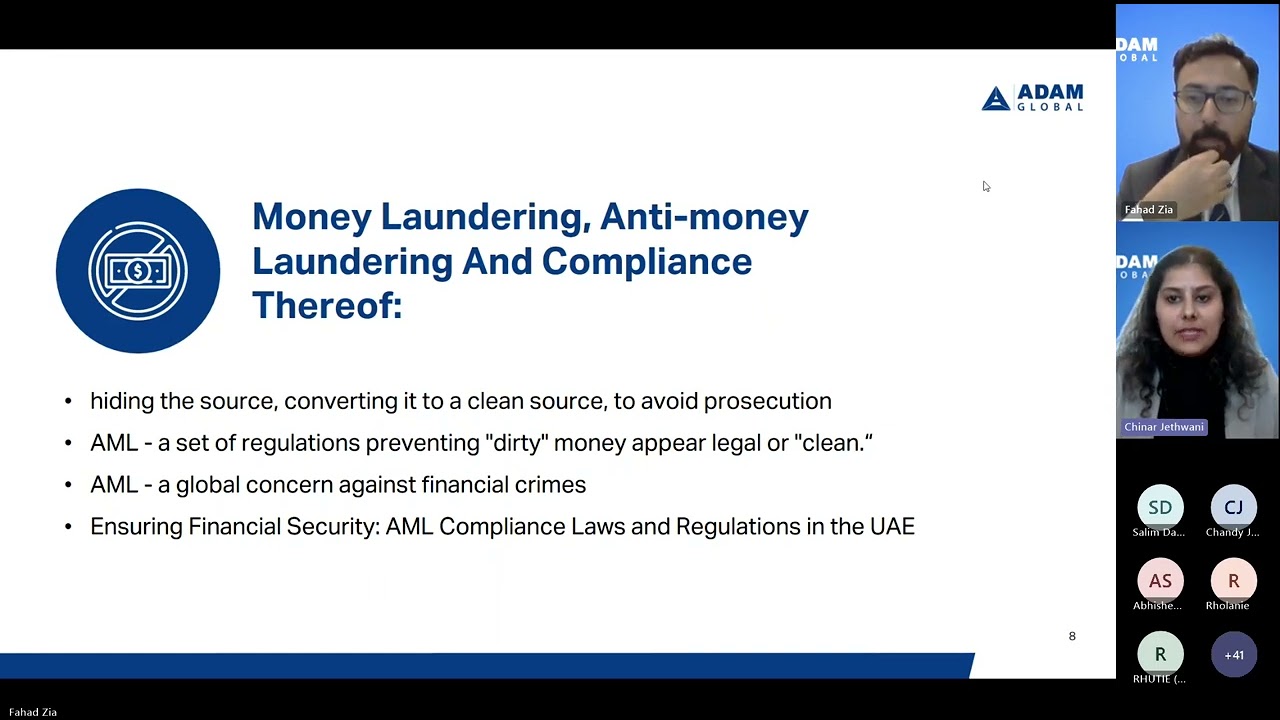 AML Compliance in Dubai, UAE | Legal Services | Adam Global Webinars