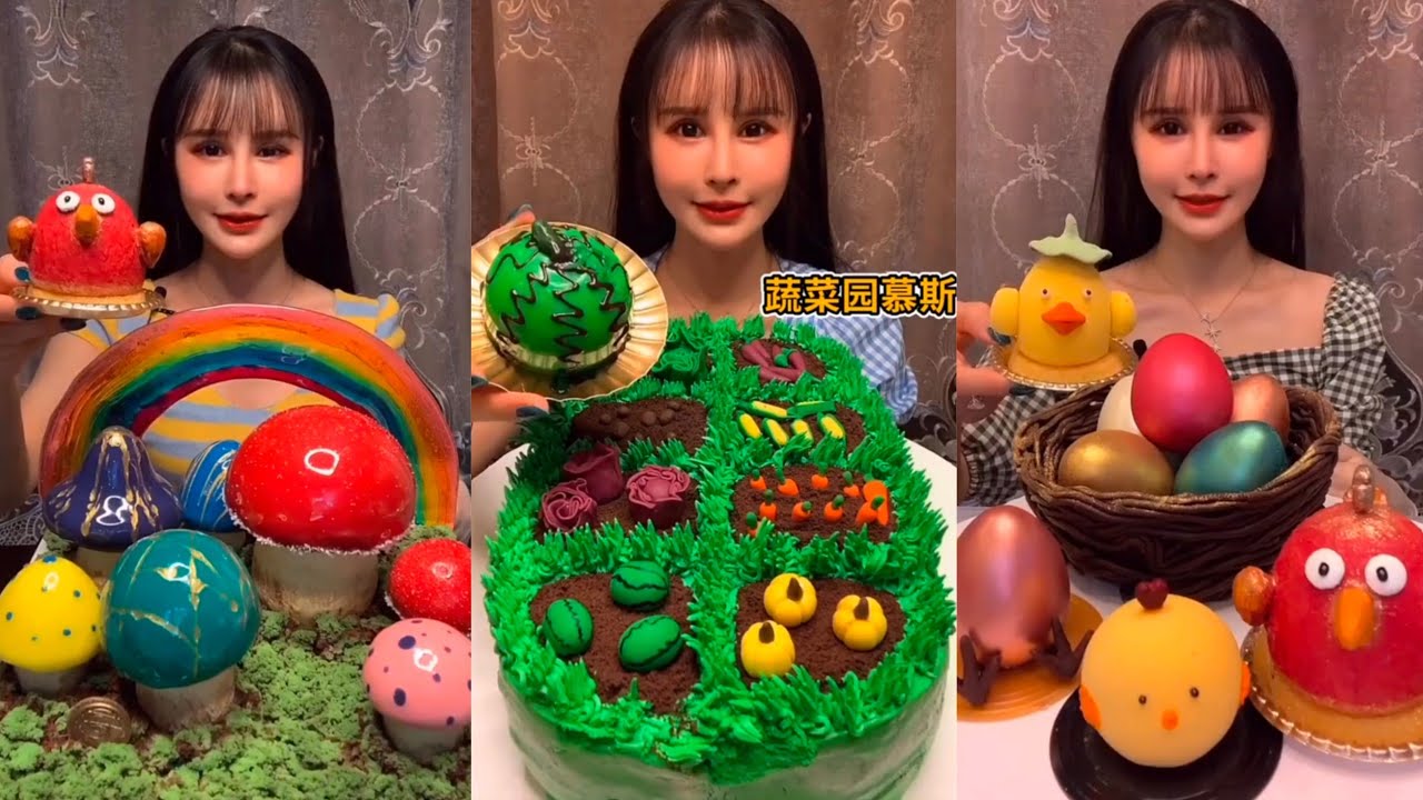 Asmr ขนมหวาน สาวจีนคนสวยกินขนมหวานหน้าตาน่ารัก Eating dessert show คนจีนกินโชว์ ep. 154