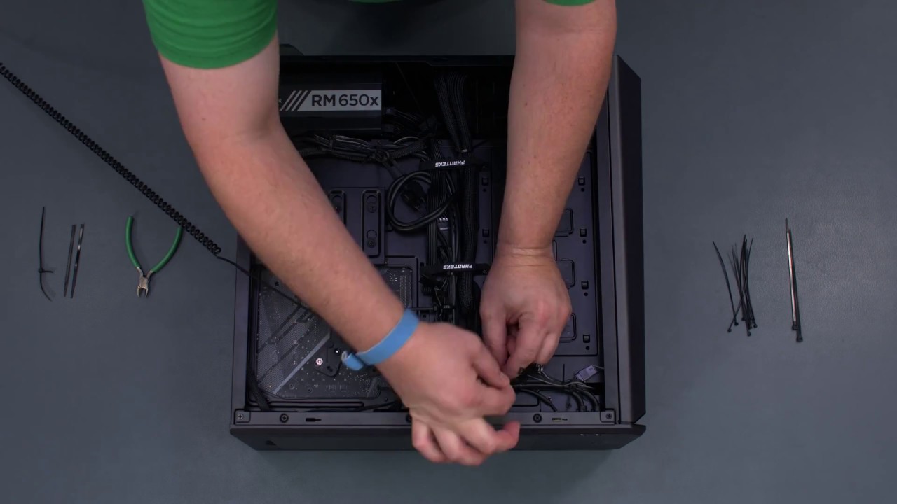 Cable Management Time Lapse - Phanteks P400S Tempered Glass