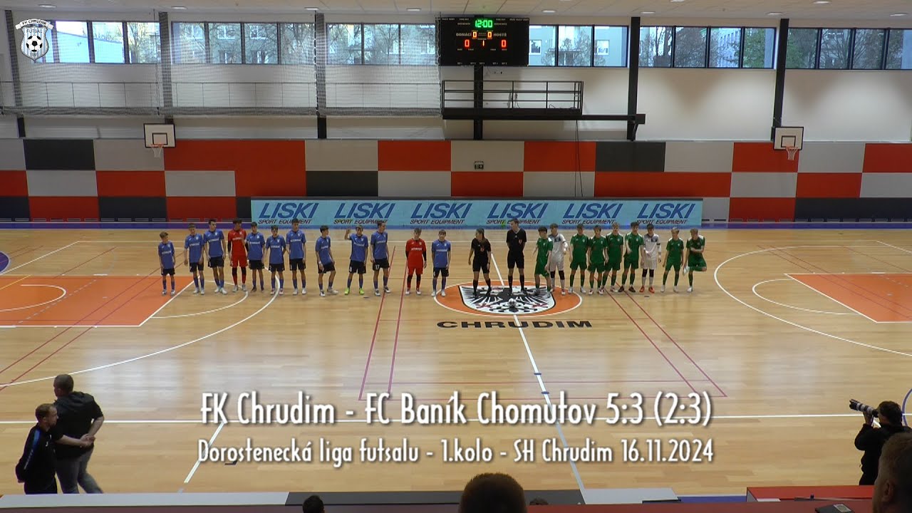 FK Chrudim - FC Baník Chomutov 5:3 (2:3) - Dorostenecká liga futsalu - 1. kolo - Chrudim 16.11.2024