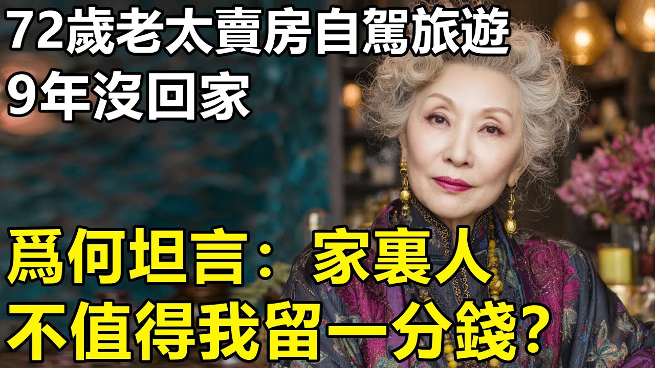 72歲老太賣房自駕旅遊？9年沒回家！坦言：家裏人不值得我留一分錢【養老|情感|幸福生活】