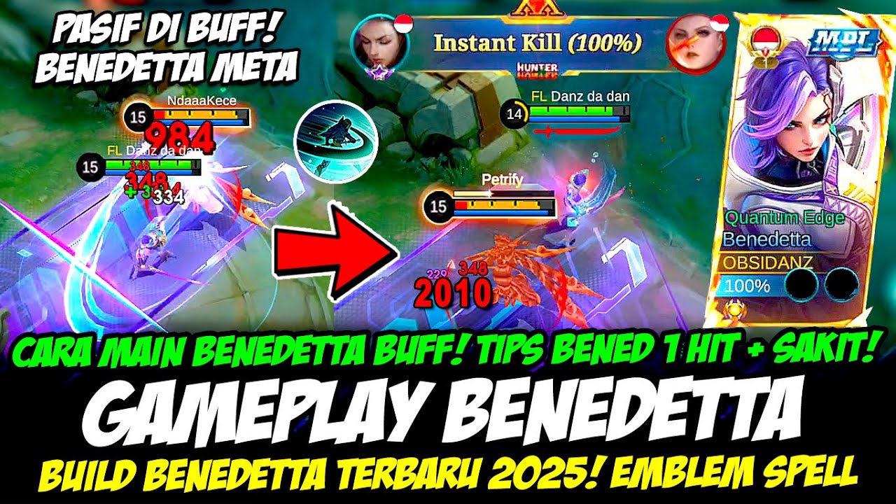 CARA MAIN BENEDETTA BUFF❗TIPS MAIN BENEDETTA SAKIT + 1HIT❗BUILD BENEDETTA TERBARU❗GAMEPLAY BENEDETTA