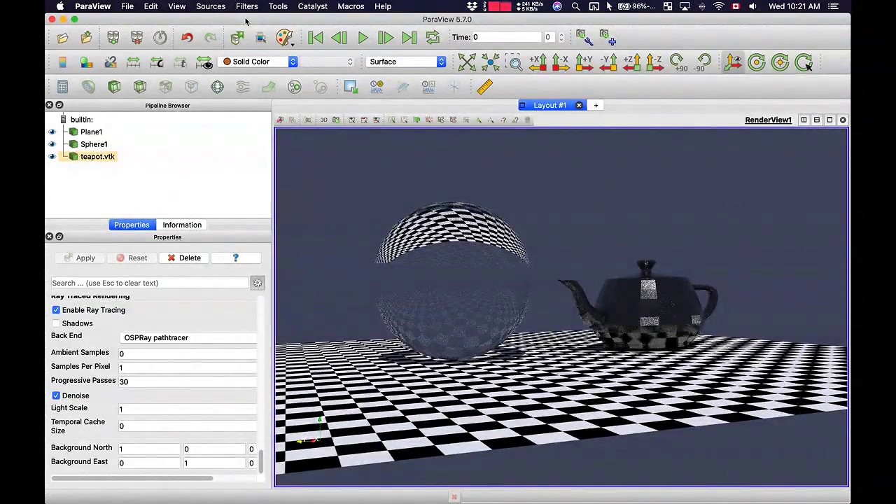 Photorealistic rendering with ParaView and OSPRay