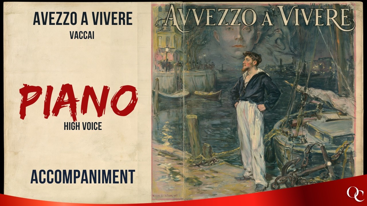 Vaccai,  Avezzo a vivere,  High Voice Piano accompaniment, D major