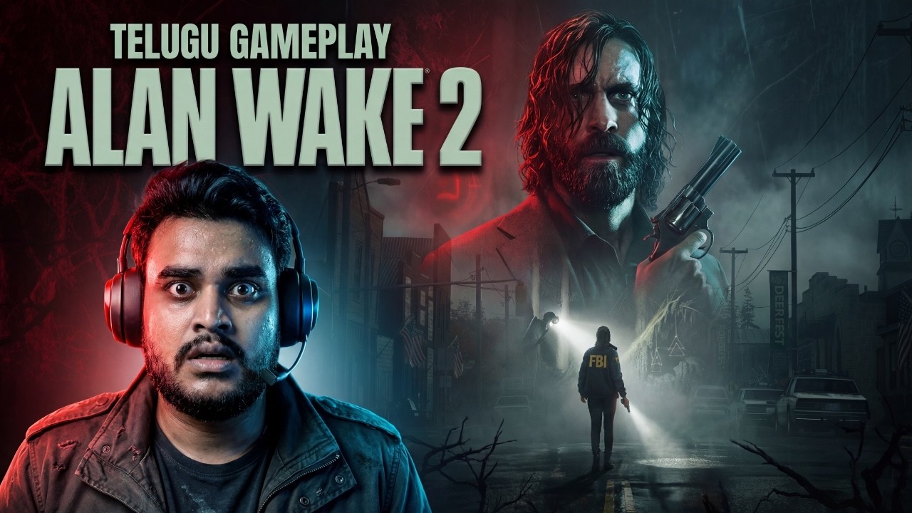 [TELUGU VERTICAL LIVE] Alan Wake 2 | Dark Horror Story Begins | Remedy Entertainment
