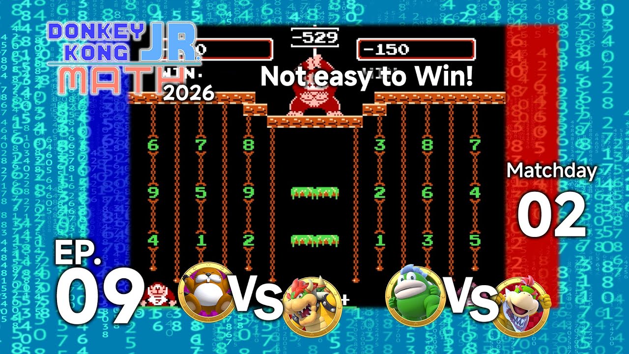BCG Donkey Kong Jr. Math 2026 EP 09 MD 02 - Monty Mole VS Bowser , Spike VS Bowser Jr.