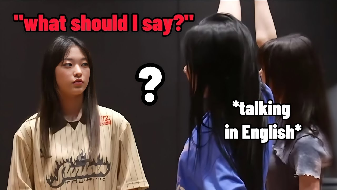 NewJeans Haerin being so done with English (ft. Minji laughing at her)