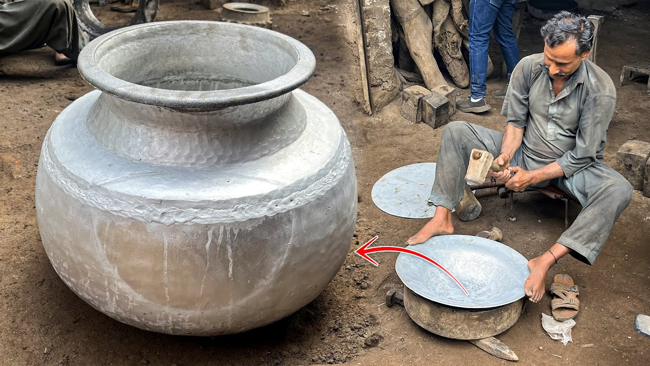 How insanely This Guy is Making Huge Silver Pots by Hand