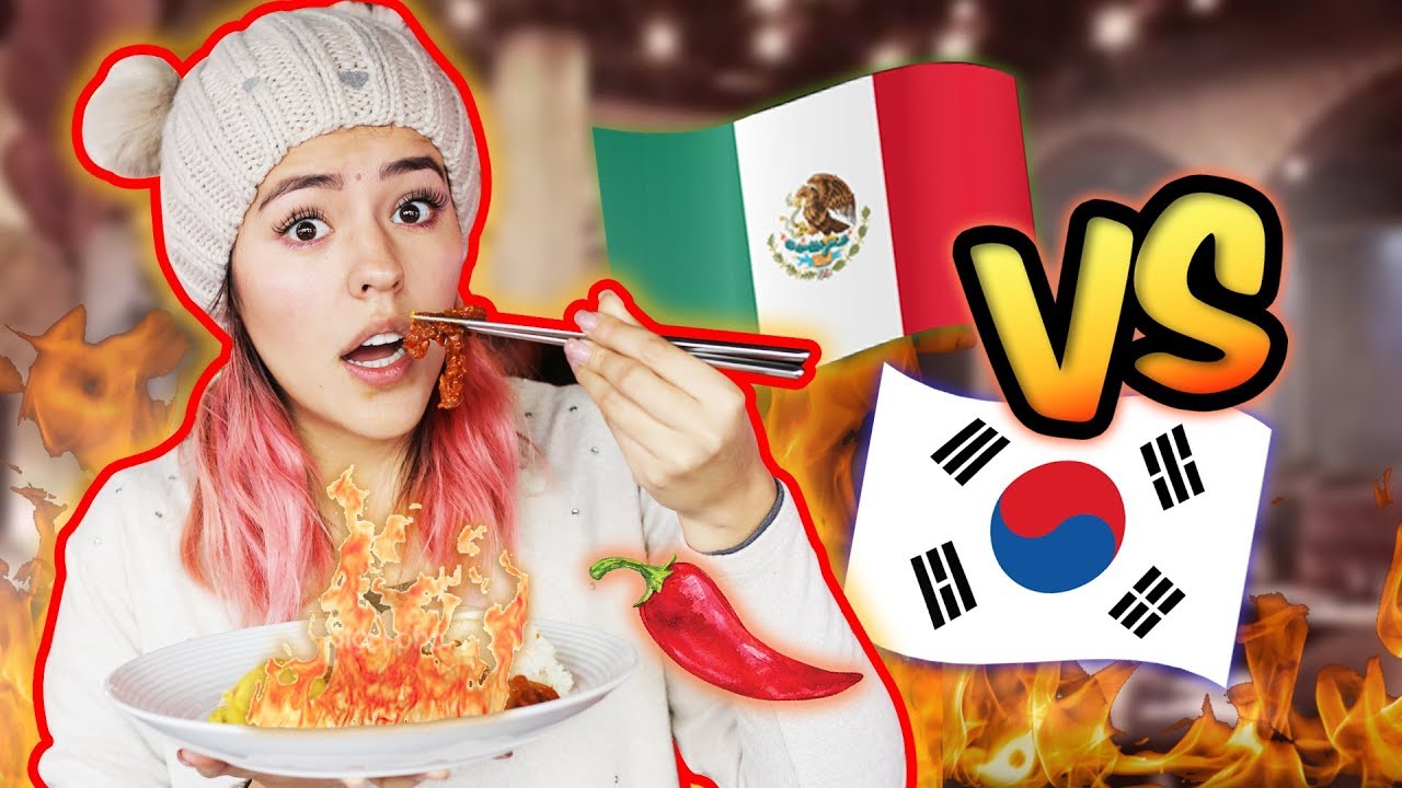 WHO EATS MORE SPICY, MEXICANS OR KOREANS? | POLINESIOS VLOGS