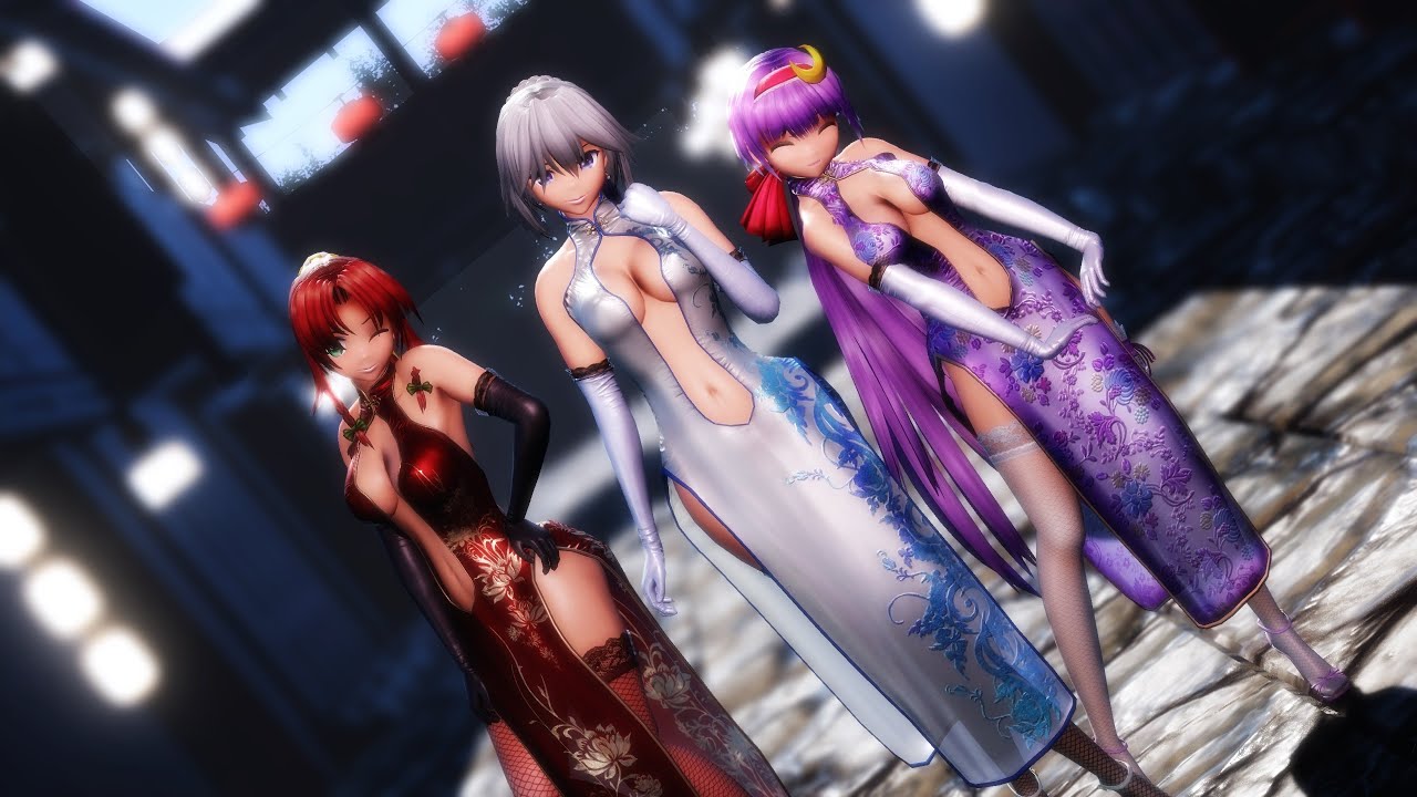 【MMD東方】咲夜＆美鈴＆パチュリーで「傾杯」