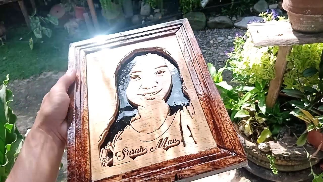 Personalize Wood Portrait Scroll saw