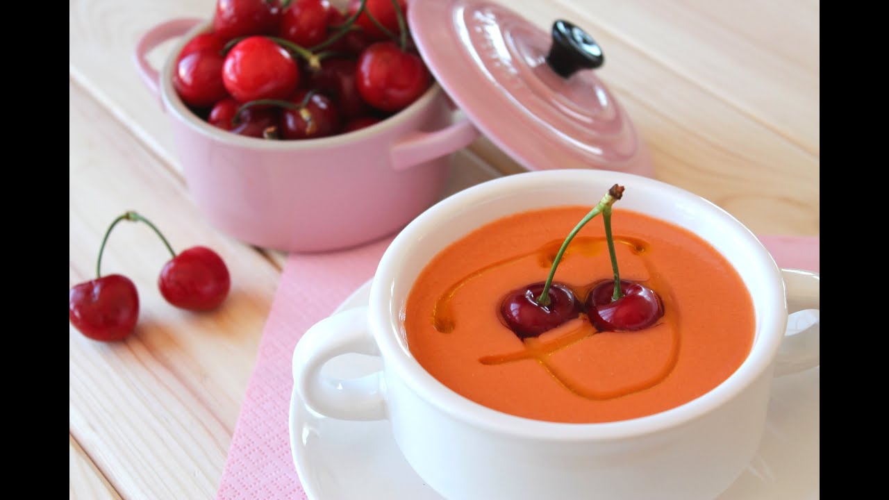 Gazpacho de cerezas (súper rico) 😋💃🏻🍒