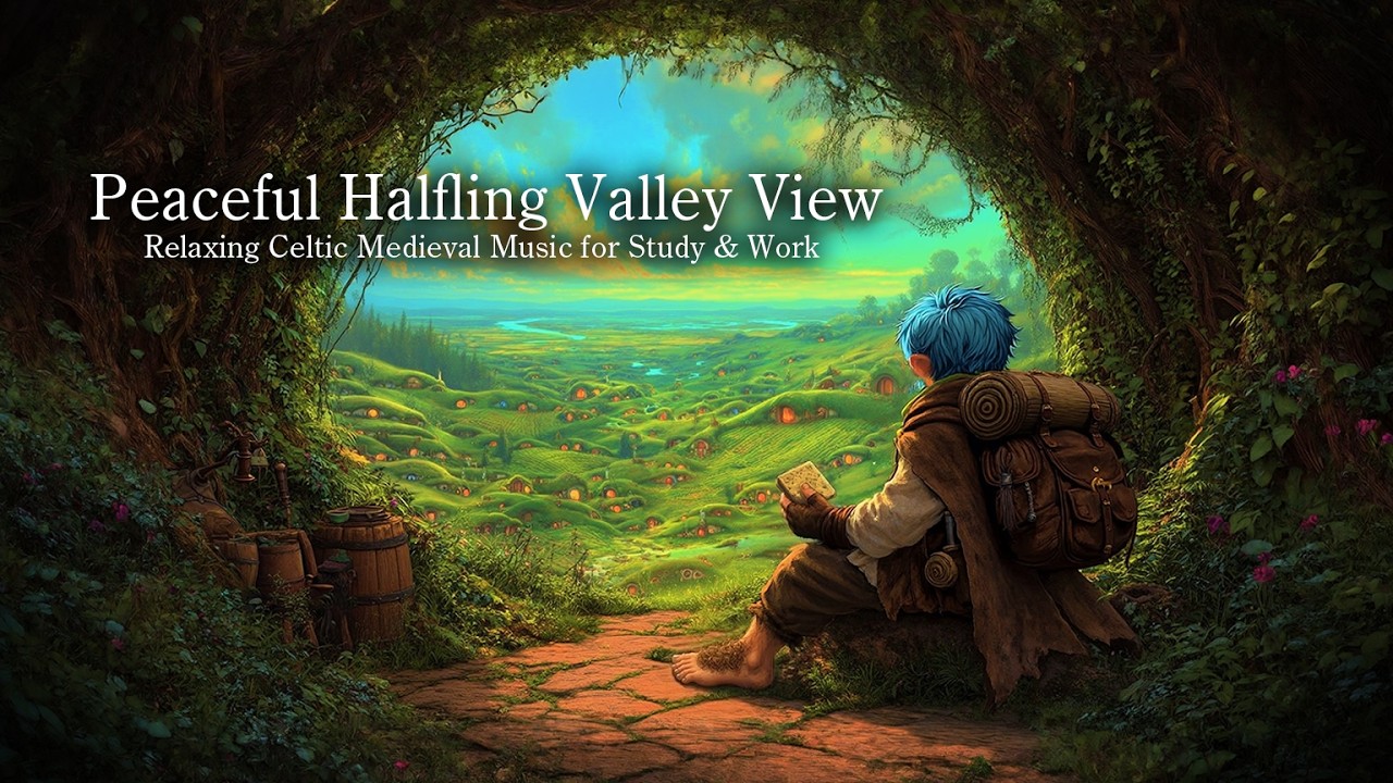 Relaxing Celtic Medieval Music for Study & Work | Peaceful Halfling Valley View