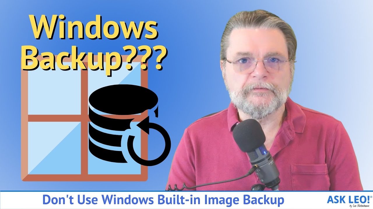 Не используйте встроенную функцию резервного копирования образов Windows