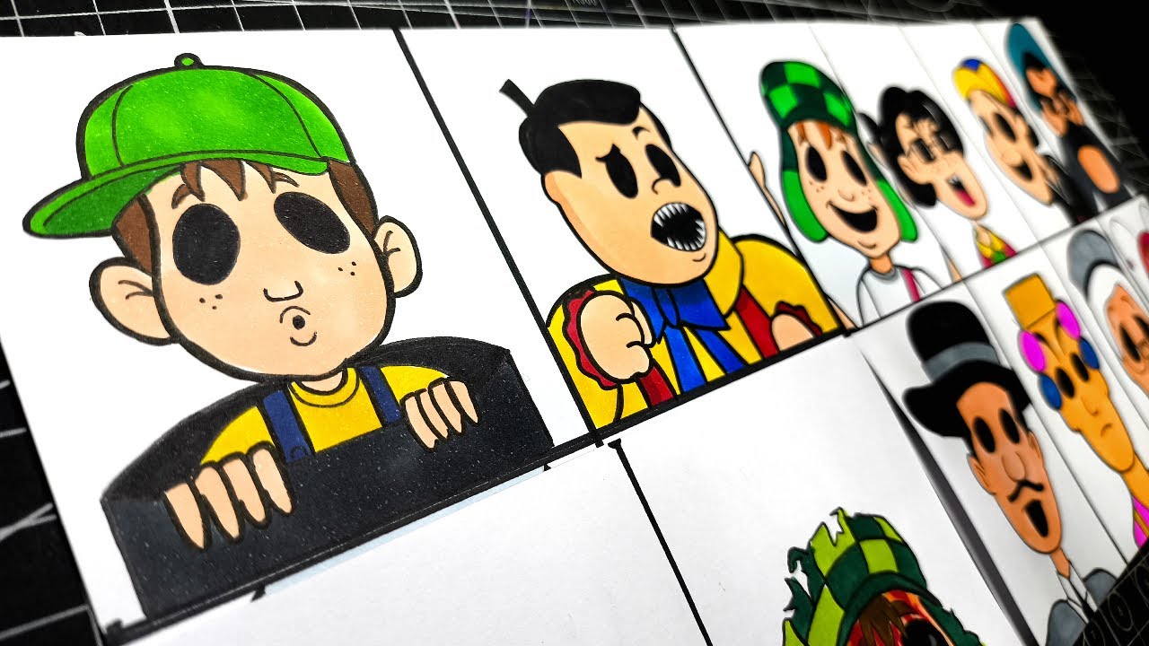 dibujo a los personajes de Chaves Nightmares ( nueva actualizacion ) | All Jumpscares |
