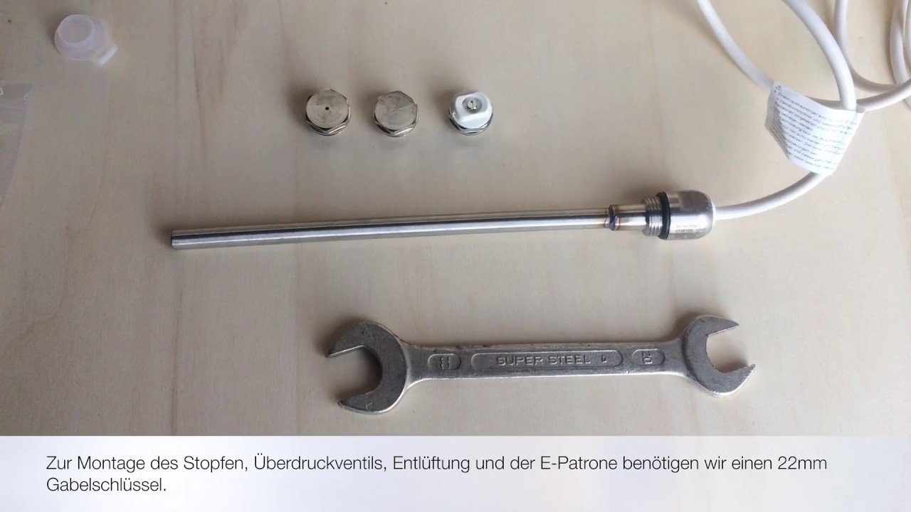 Badheizkörper mit Heizstab aufbauen