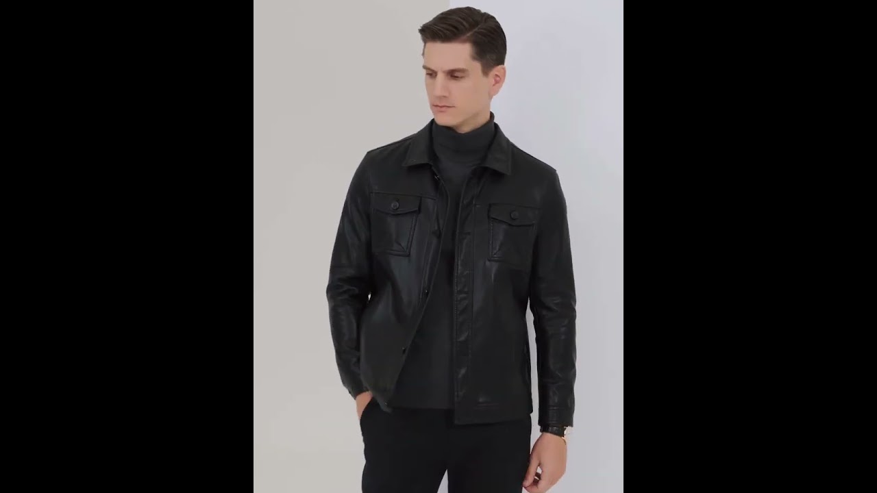Veste homme en cuir style - Look homme 2025