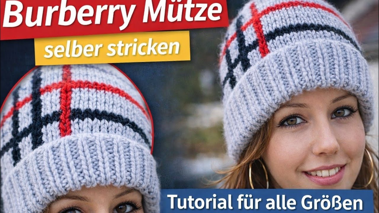 #Stricken #Mütze nach #Motiv #burberry (Anleitung für jeder Größe) 🐞🐞🐞