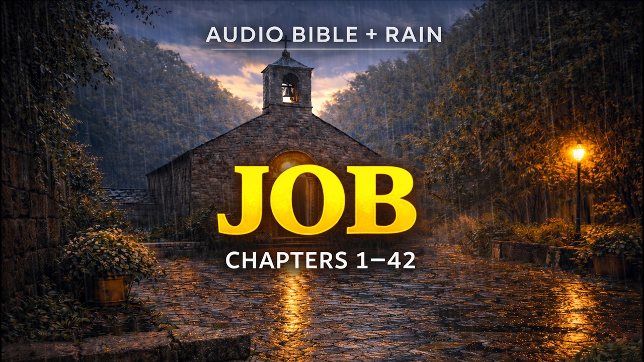 JOB [Ch. 1–42] | Audio Bible with Rain Ambience | Peaceful Reading for Sleep, Study & Prayer
