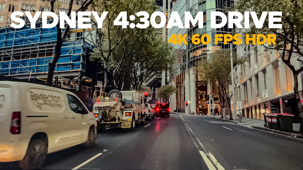 Night ￼Sydney 4:30AM Drive | George St to Macquarie Uni via M2 & Harbour Bridge | 4K HDR 60FPS 