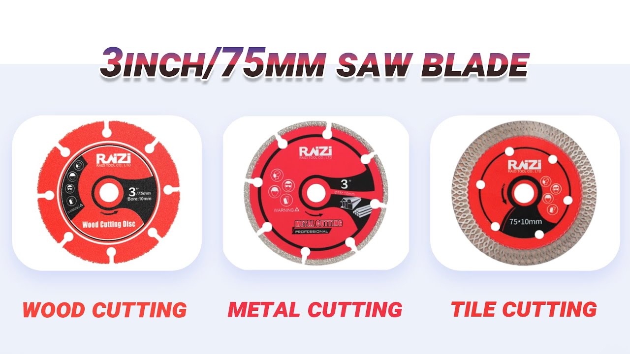 Raizi 3inch/75mm Cutting Disc Saw Disc Different Purpose for Tile Ceramic Metal Wood Cutter.