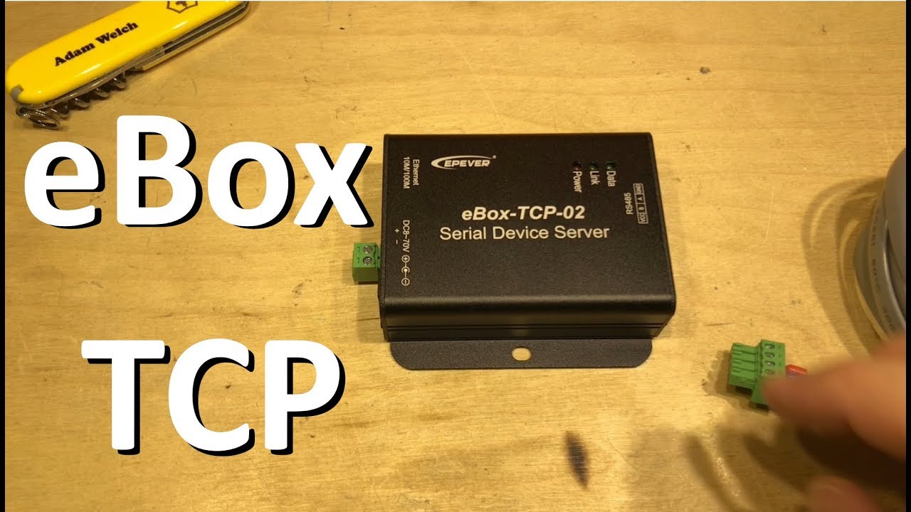 eBox-TCP-02 EPEver Charge Controller Ethernet Adapter - 12v Solar Shed