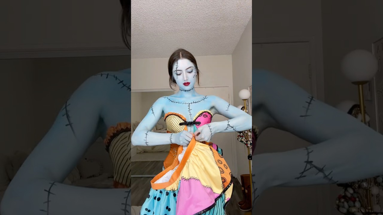 GRWM to become SALLY from Nightmare Before Christmas