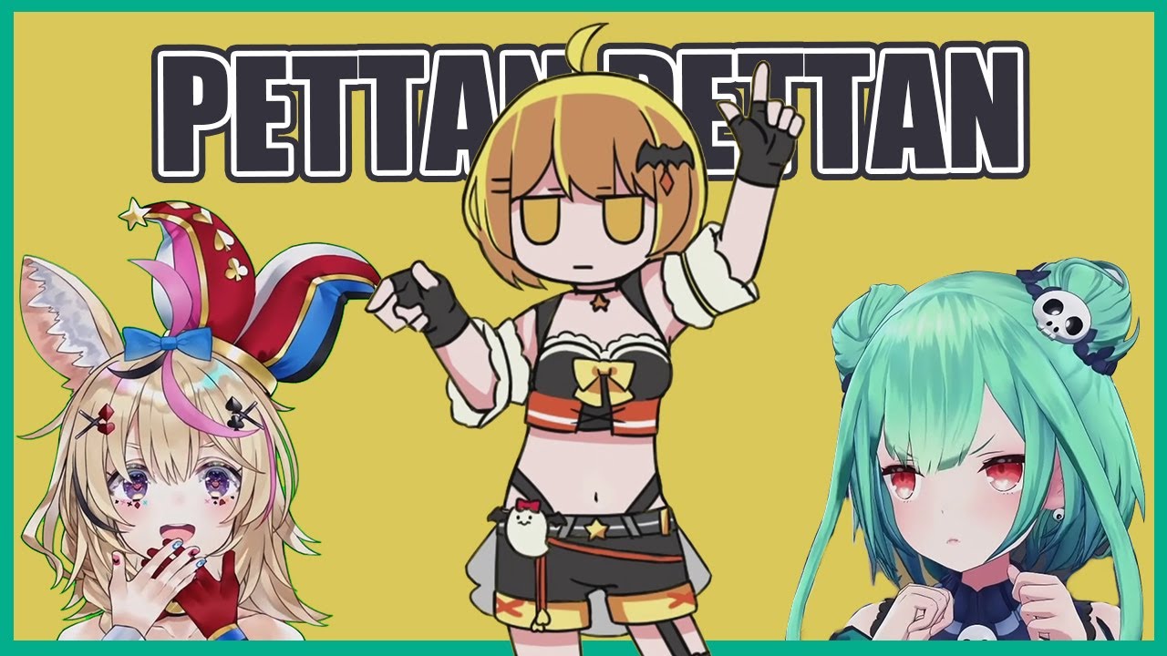 Mel singing Pettan Pettan feat. Rushia and Polka 【Hololive / English Sub】