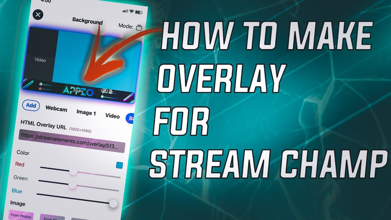 Как сделать оверлей для Stream Champ