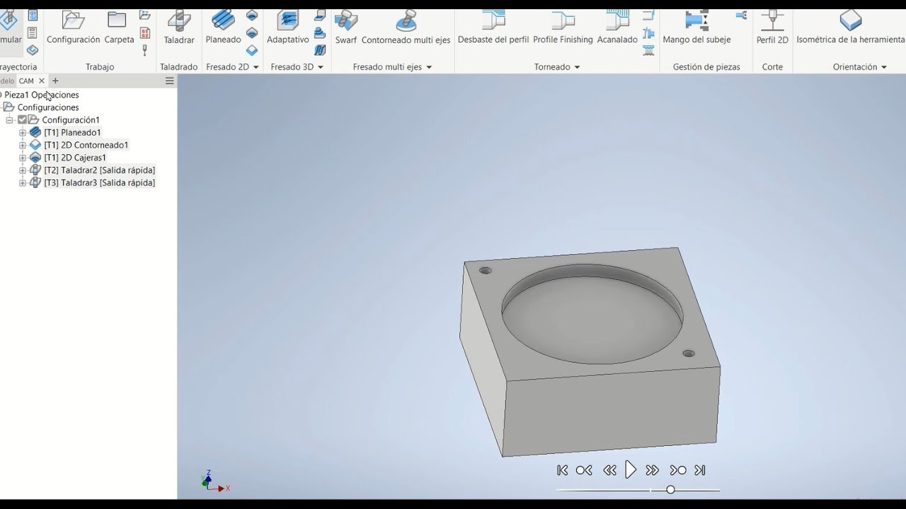 Maquinado 2D inventor