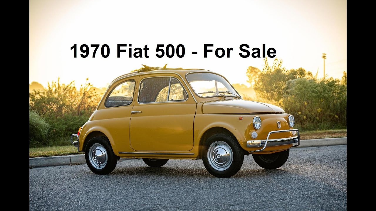 1970 Fiat 500 Yellow 594cc Engine Synchronized 4 Speed Restored For Sale Car Cave Aiken, SC