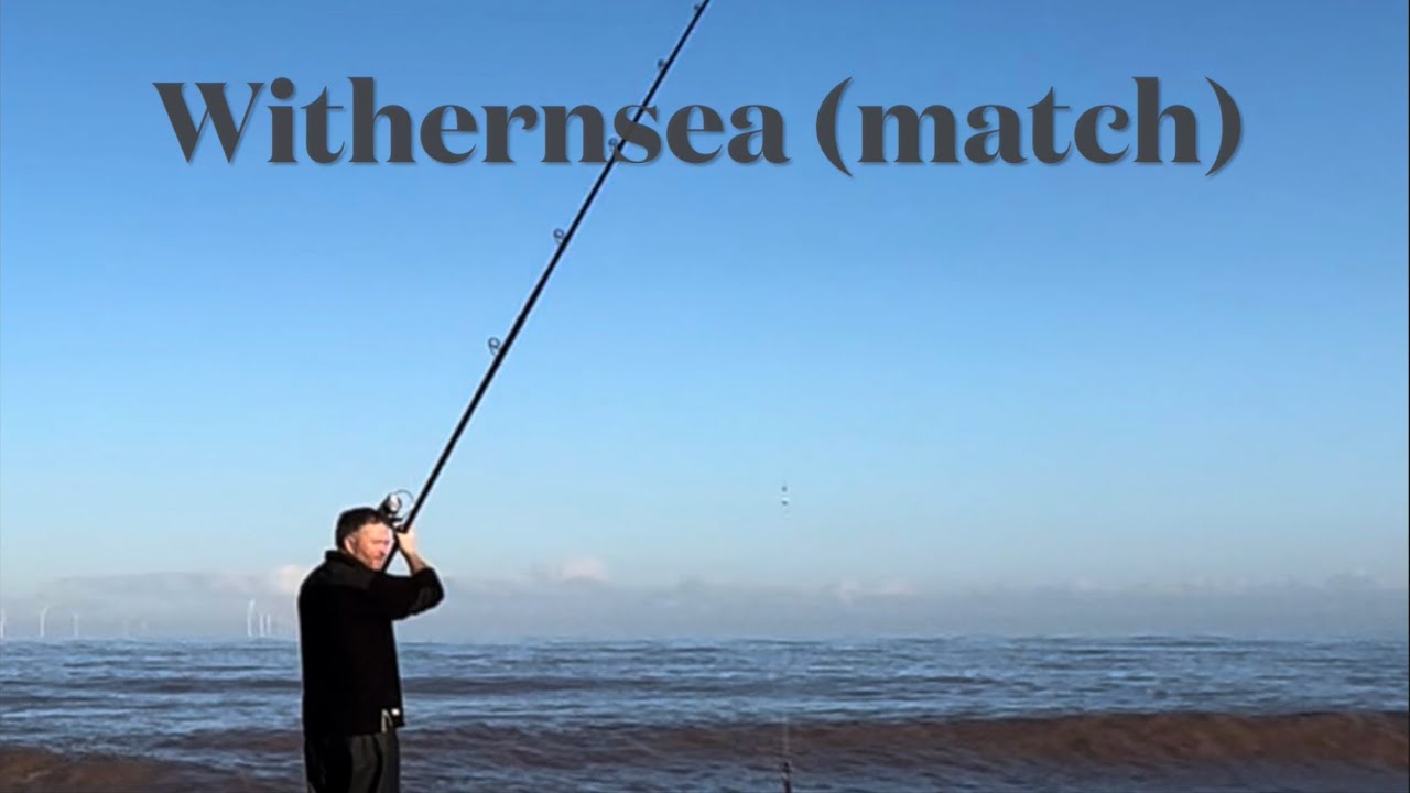 Withernsea. Uk Beach fishing. Holderness coast.