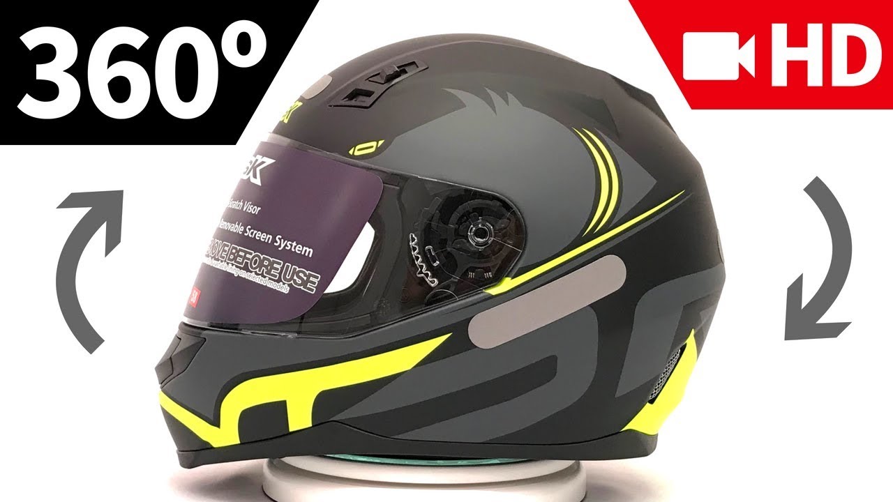 Capacete Norisk FF391 Squalo Preto/Amarelo Fosco em 360&ordm; HD | Grid Motors