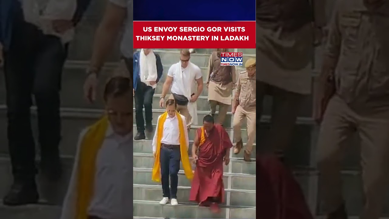US Ambassador Sergio Gor Takes In Thiksey Monastery During Ladakh Tour #shorts