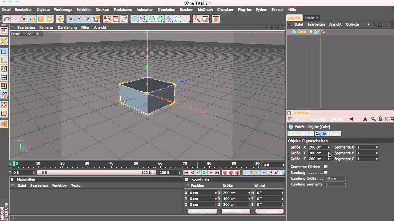 Mit Grundobjekten arbeiten - Cinema 4D 12
