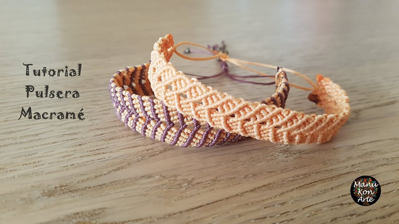 DIY Tutorial Cómo Hacer una Pulsera de Hilo en Macramé muy Fácil Rápida Paso a Paso Macrame Bracelet