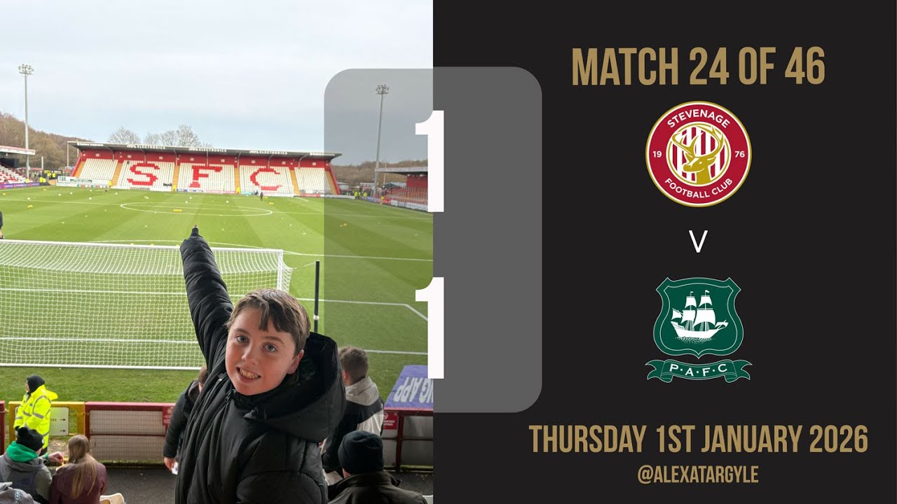 Stevenage v Plymouth: A well earned point on New Year's Day! Boateng gets first goal in 2026!