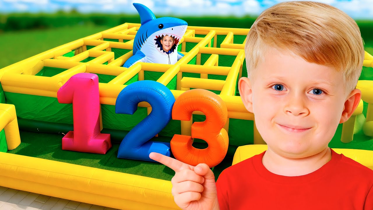 Оливер в Числовом Лабиринте 🔢 Учим цифры от 1 до 10!