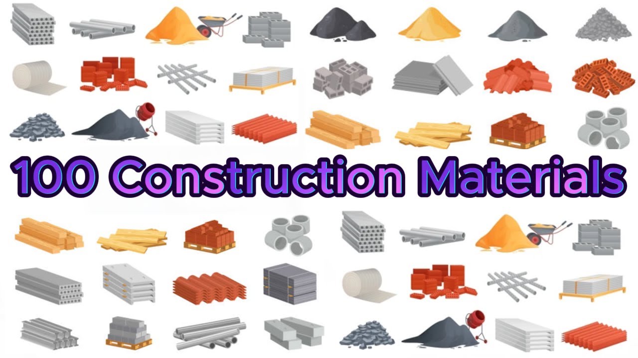 Construction materials vocabulary | Construction Items Name in English With Pictures | List Of Tools