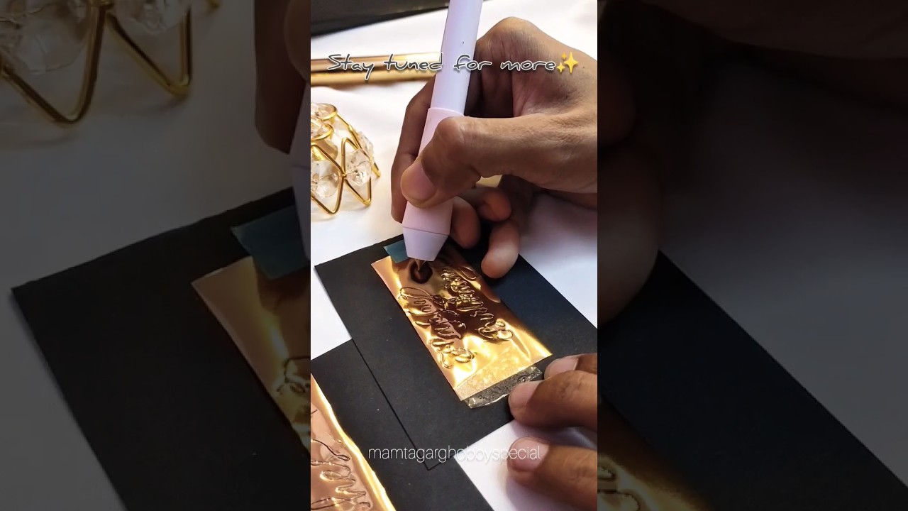 Gold heat foiling✨how to use a foil quill pen✨#youtubeshorts #personalisedgifts#diy