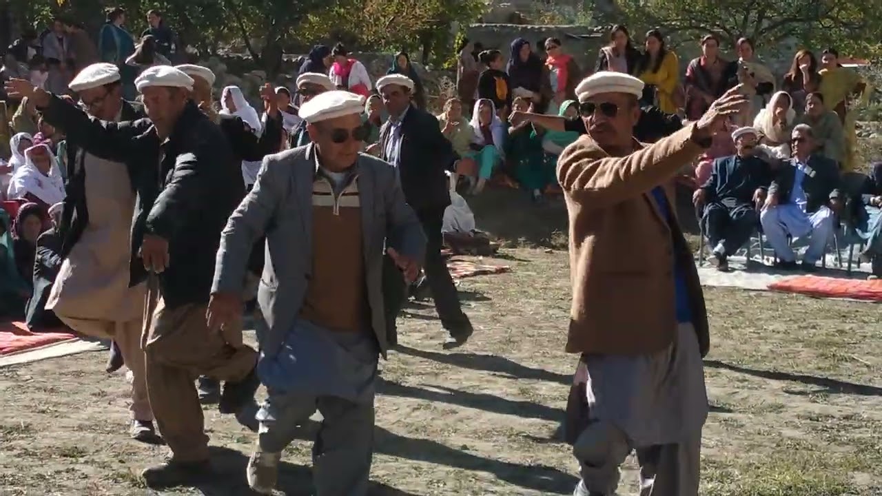 Elders of Shimshal valley performing a unique style dance in a wakhi wedding 