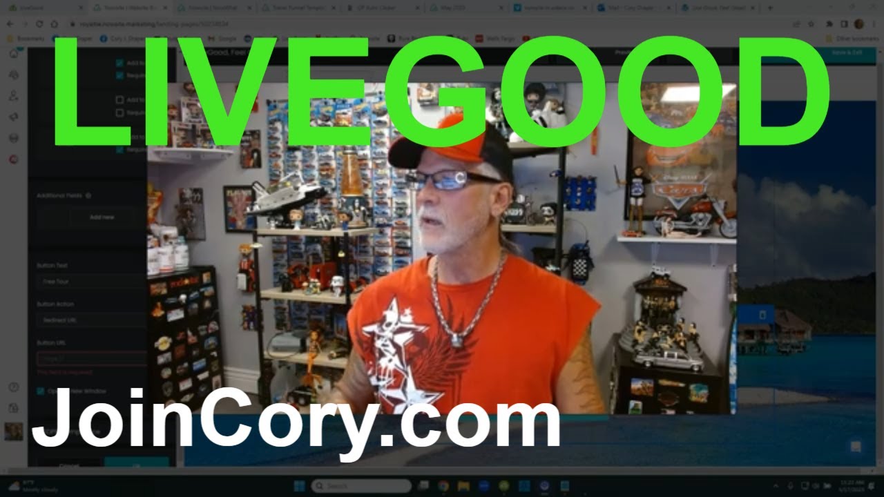 LiveGood Capture Page Example Using Nowsite AI, Contacts Saved