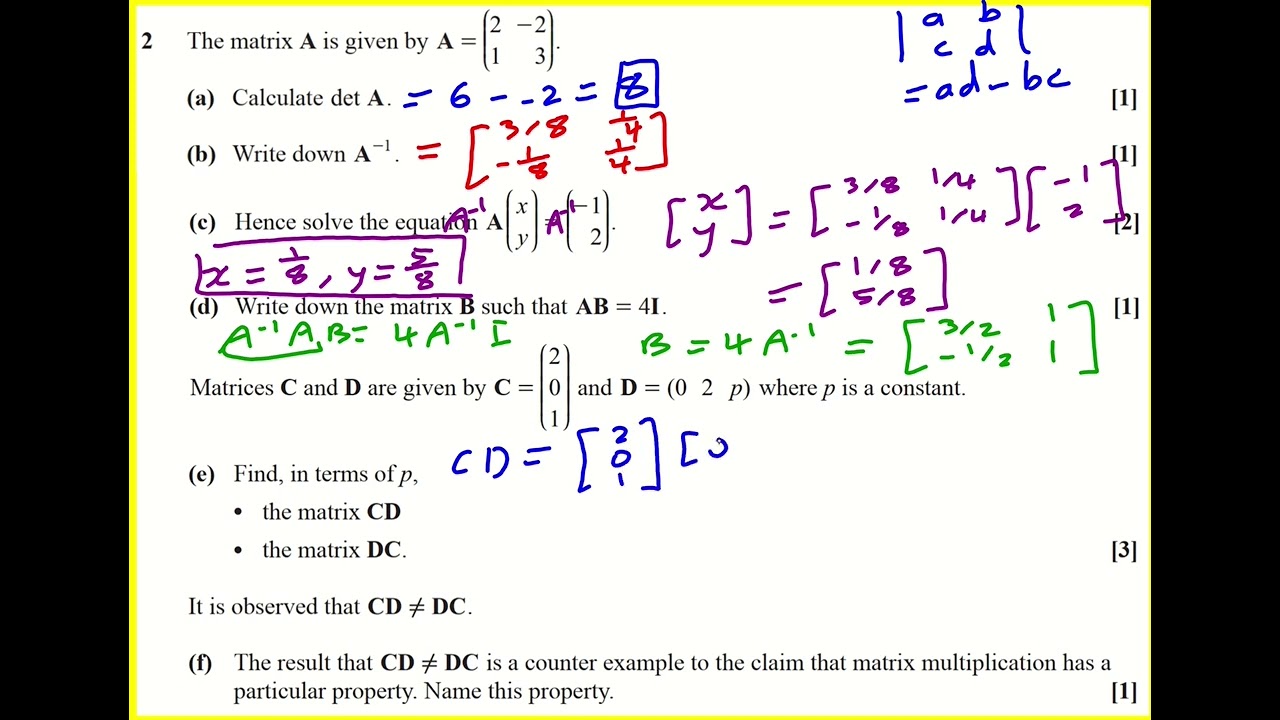 AL FM OCR Jun 2022 pure core paper 1 q2 (Further Maths A Level)