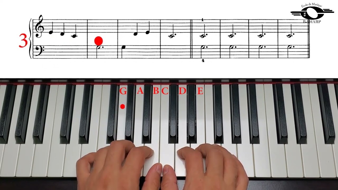 The Chimes, Moderate version, John Thompson`s easiest piano course, Book 1