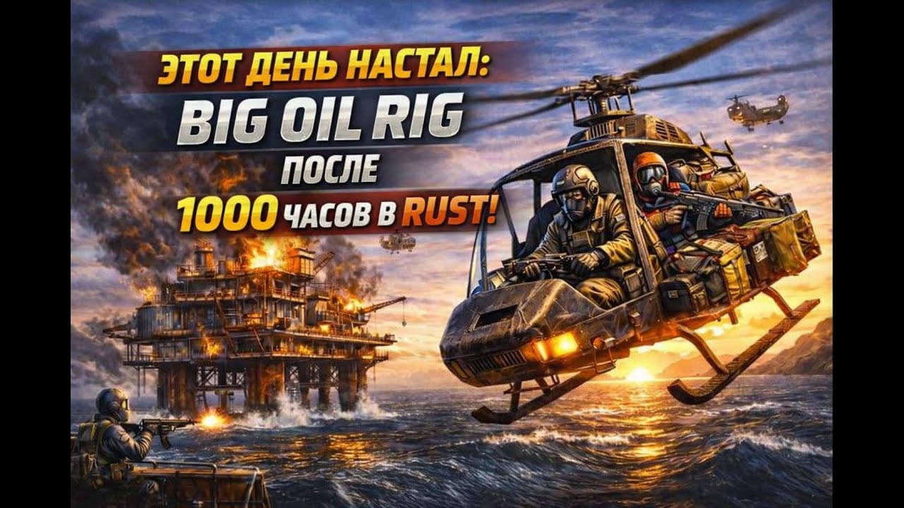 ЭТОТ ДЕНЬ НАСТАЛ! | BIG OIL RIG после 1000 ЧАСОВ в РАСТ/RUST